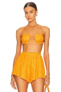 Camila Coelho Estee Top Orange Citrus