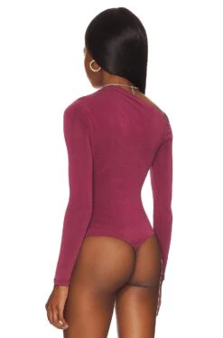 Camila Coelho Esther Bodysuit Berry Mauve -Camila coelho Sales COEL WS280 V4