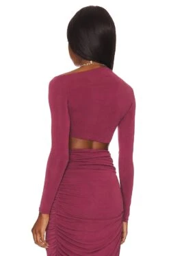 Camila Coelho Liby Crop Top Berry Mauve -Camila coelho Sales COEL WS281 V3