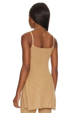 Camila Coelho Persephone Knit Cardigan Tank Tan 8 Camila Coelho Persephone Knit Cardigan Tank Tan -Camila coelho Sales COEL WS284 V3