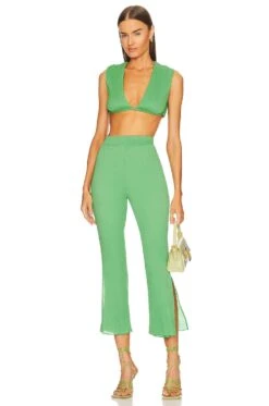 Camila Coelho Devon Crop Top Green -Camila coelho Sales COEL WS288 V4