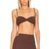 Camila Coelho Holly Bralette Chocolate Brown -Camila coelho Sales COEL WS291 V1