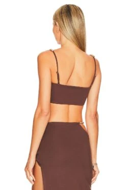 Camila Coelho Holly Bralette Chocolate Brown -Camila coelho Sales COEL WS291 V4