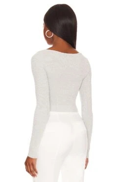 Camila Coelho Kamari Cut Out Metallic Top Silver -Camila coelho Sales COEL WS293 V3