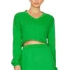 Camila Coelho Sierra Cropped Sweatshirt Grass Green
