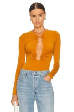 Camila Coelho Reyes Bodysuit Burnt Orange -Camila coelho Sales COEL WS304 V1 1