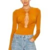 Camila Coelho Reyes Bodysuit Burnt Orange -Camila coelho Sales COEL WS304 V1