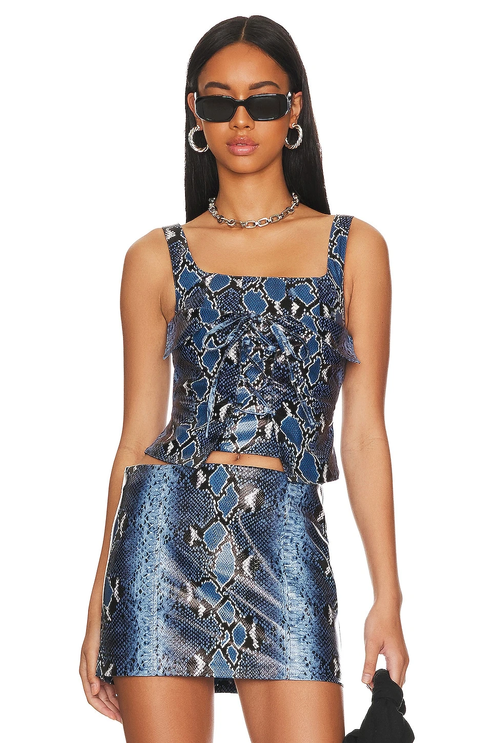 Camila Coelho Moreau Corset Top Blue 3 Camila Coelho Moreau Corset Top Blue