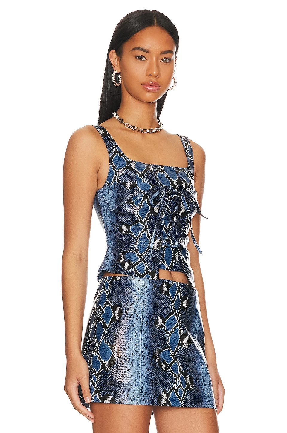 Camila Coelho Moreau Corset Top Blue 4 Camila Coelho Moreau Corset Top Blue - Image 2