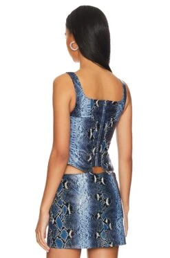 Camila Coelho Moreau Corset Top Blue 8 Camila Coelho Moreau Corset Top Blue -Camila coelho Sales COEL WS313 V3