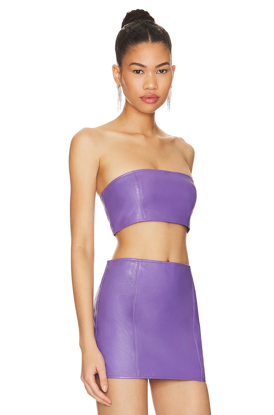 Camila Coelho Leather Tube Top Purple 4 Camila Coelho Leather Tube Top Purple - Image 2
