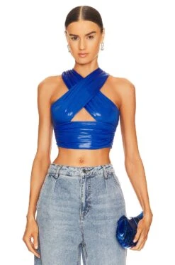 Camila Coelho Hailey Top Blue
