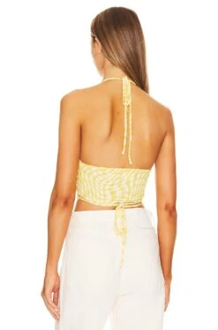Camila Coelho Blaze Top Yellow Gingham 8 Camila Coelho Blaze Top Yellow Gingham -Camila coelho Sales COEL WS336 V3