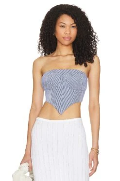 Camila Coelho Kit Bustier Blue & White