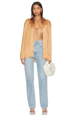 Camila Coelho April Top Soft Gold 9 Camila Coelho April Top Soft Gold -Camila coelho Sales COEL WS347 V4