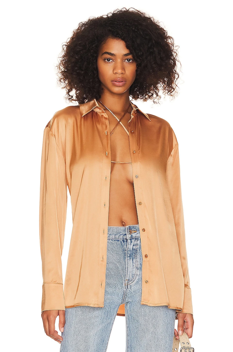 Camila Coelho Jill Button Down Shirt Soft Gold 3 Camila Coelho Jill Button Down Shirt Soft Gold