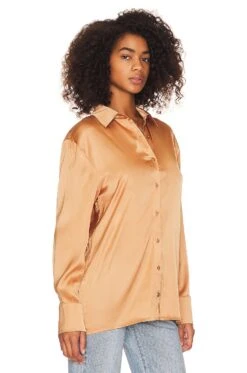 Camila Coelho Jill Button Down Shirt Soft Gold 9 Camila Coelho Jill Button Down Shirt Soft Gold -Camila coelho Sales COEL WS348 V3