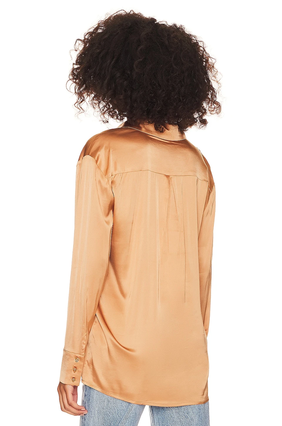 Camila Coelho Jill Button Down Shirt Soft Gold 6 Camila Coelho Jill Button Down Shirt Soft Gold - Image 4
