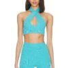 Camila Coelho Alessia Top Aqua 2 Camila Coelho Alessia Top Aqua -Camila coelho Sales COEL WS352 V1