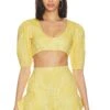 Camila Coelho Kahlo Crop Top Buttercream Yellow -Camila coelho Sales COEL WS356 V1
