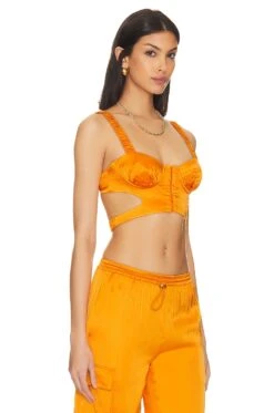 Camila Coelho Barton Crop Top Apricot Orange -Camila coelho Sales COEL WS357 V2