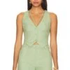 Camila Coelho Matilde Vest Sage Green 2 Camila Coelho Matilde Vest Sage Green -Camila coelho Sales COEL WS358 V1