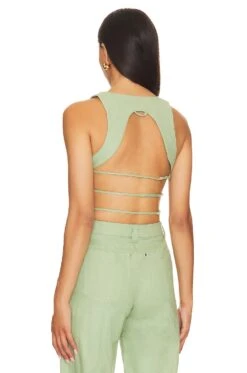 Camila Coelho Matilde Vest Sage Green -Camila coelho Sales COEL WS358 V3