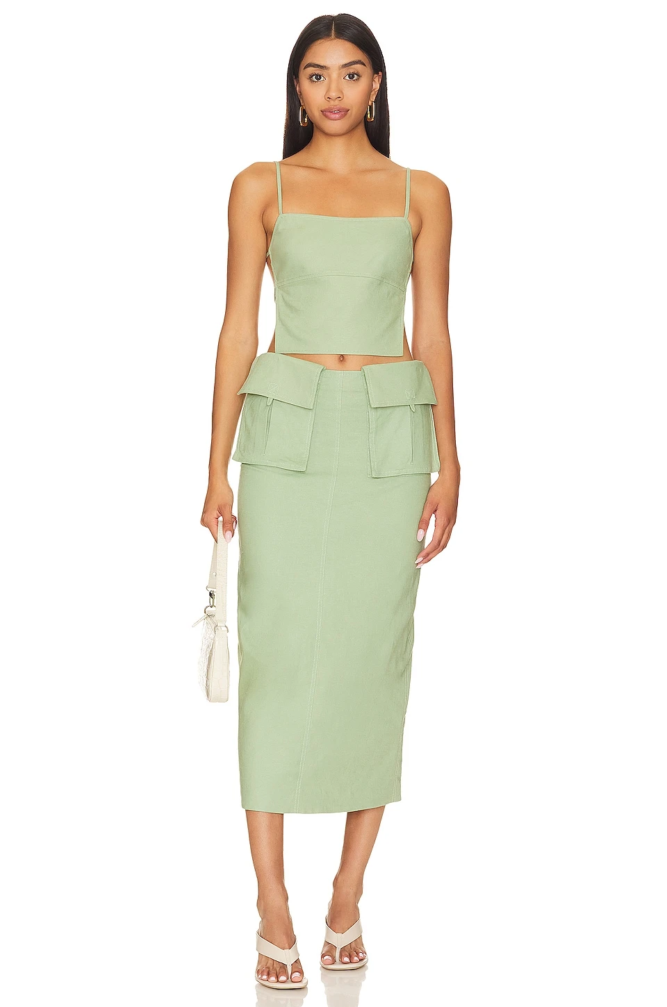 Camila Coelho Rousseau Top Sage Green 6 Camila Coelho Rousseau Top Sage Green - Image 4