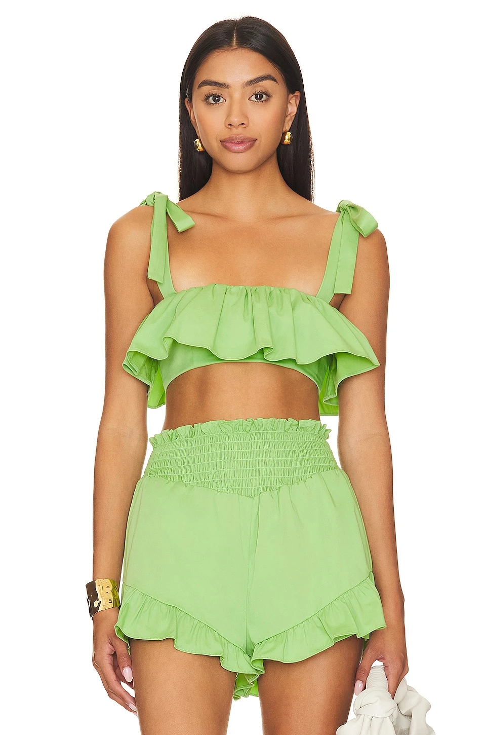 Camila Coelho Brittany Crop Top Green 3 Camila Coelho Brittany Crop Top Green