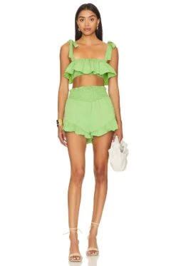 Camila Coelho Brittany Crop Top Green 9 Camila Coelho Brittany Crop Top Green -Camila coelho Sales COEL WS362 V4