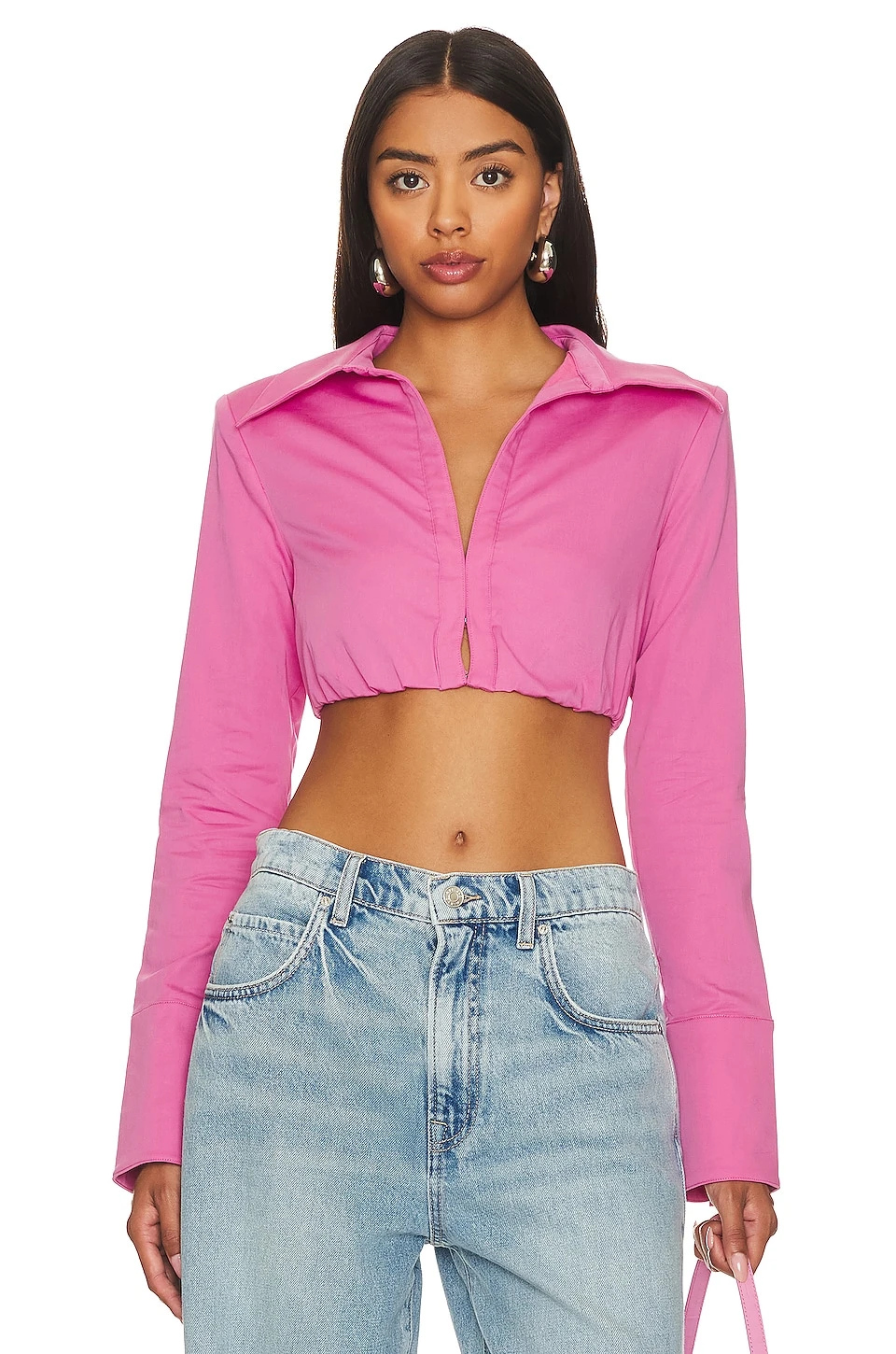 Camila Coelho Bardem Crop Top Hot Pink 3 Camila Coelho Bardem Crop Top Hot Pink
