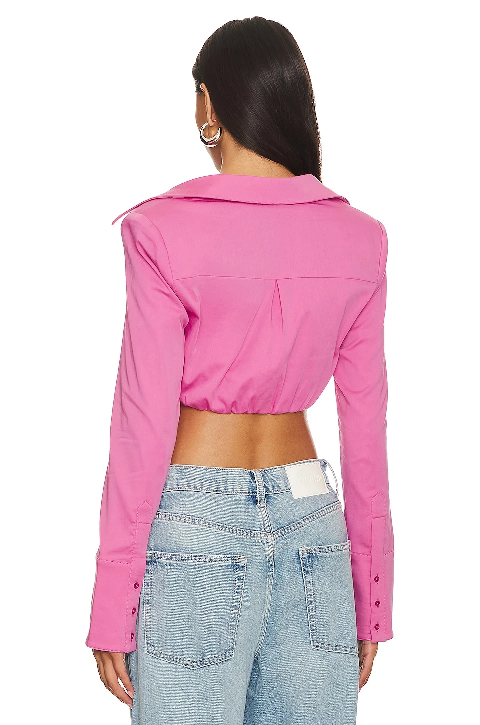 Camila Coelho Bardem Crop Top Hot Pink 5 Camila Coelho Bardem Crop Top Hot Pink - Image 3