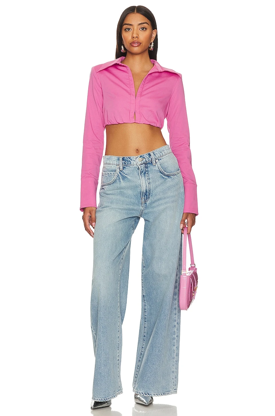 Camila Coelho Bardem Crop Top Hot Pink 6 Camila Coelho Bardem Crop Top Hot Pink - Image 4
