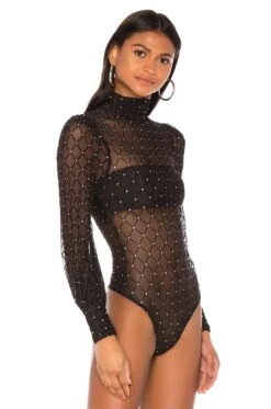 Camila Coelho Mara Bodysuit Black -Camila coelho Sales COEL WS38 V3