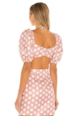 Camila Coelho Josefina Top Pink Dot -Camila coelho Sales COEL WS90 V3