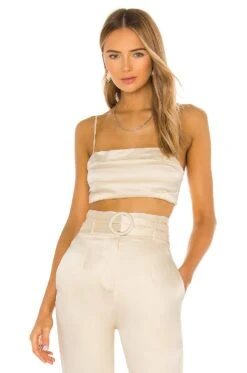 Camila Coelho Jaida Crop Top Vanilla