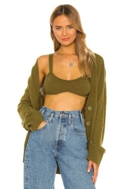 Camila coelho Sales 63 Camila Coelho Adelie Knit Bra Green