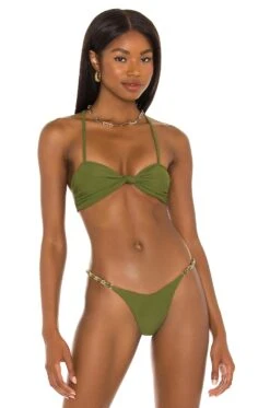 Camila Coelho Kaylane Top Dark Sage