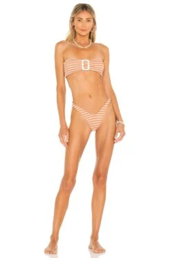 Camila Coelho Taya Bottom Camel & White -Camila coelho Sales COEL WX108 V4