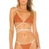 Camila Coelho HAUT DE MAILLOT DE BAIN ANGELO Brown & Cream 2 Camila Coelho HAUT DE MAILLOT DE BAIN ANGELO Brown & Cream -Camila coelho Sales COEL WX118 V1