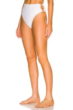 Camila Coelho Lucio High Waist Bottom White -Camila coelho Sales COEL WX145 V3