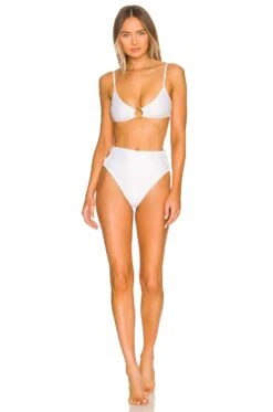 Camila Coelho Lucio High Waist Bottom White -Camila coelho Sales COEL WX145 V5