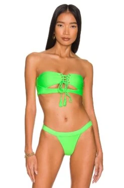Camila Coelho Andressa Top Bright Green