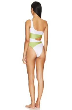 Camila Coelho Rumba One Piece Celery Green & White -Camila coelho Sales COEL WX196 V4