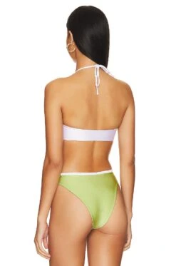 Camila Coelho Talita Top Celery Green & White -Camila coelho Sales COEL WX197 V3