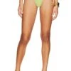 Camila Coelho Talita High Waist Bottom Celery Green & White