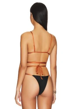 Camila Coelho Angelo Top Black & Camel -Camila coelho Sales COEL WX199 V3