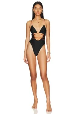 Camila Coelho Angelo One Piece Black & Camel