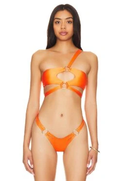 Camila Coelho Kitana Top Orange