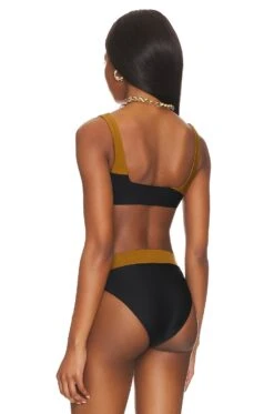 Camila Coelho Santos Top Black & Tan -Camila coelho Sales COEL WX243 V3